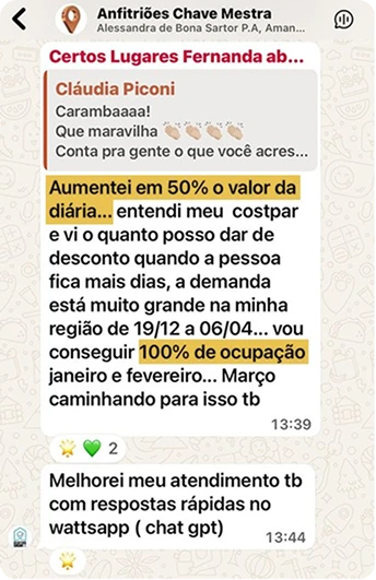 Depoimento de anfitrião 1